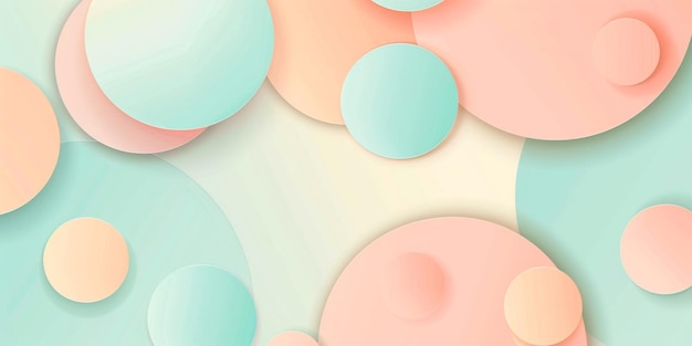 een kleurrijke achtergrond met cirkels en een roze en blauwe kleurenschema