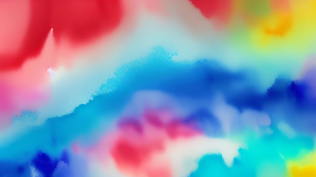 Een kleurrijke achtergrond met een blauwe en rode verf