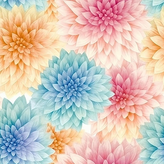 Een kleurrijke achtergrond met een bloemenpatroon.