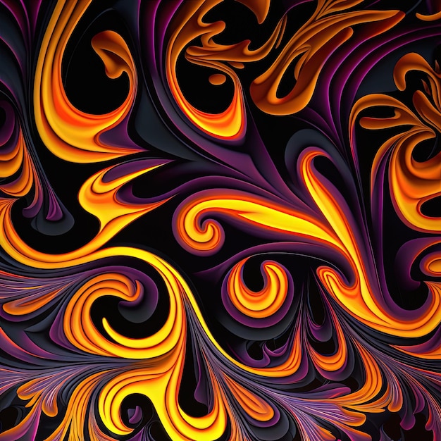 Een kleurrijke achtergrond met een patroon van swirls en swirls.