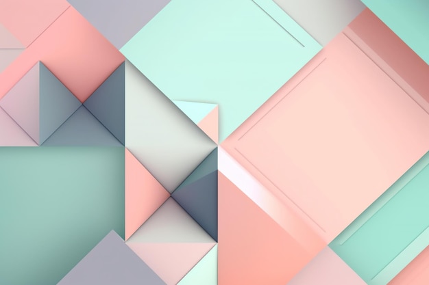 Een kleurrijke achtergrond met een roze en blauw geometrisch patroon