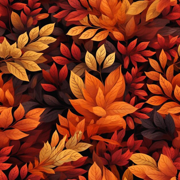 Een kleurrijke achtergrond met herfstbladeren en het woord herfst.