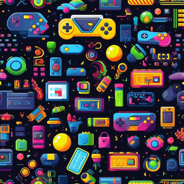 Een kleurrijke achtergrond van de kleurrijke iconen met de woorden "het woord" erop.