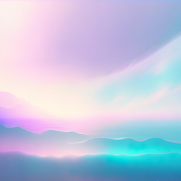 een kleurrijke afbeelding van een berg met de hemel op de achtergrond