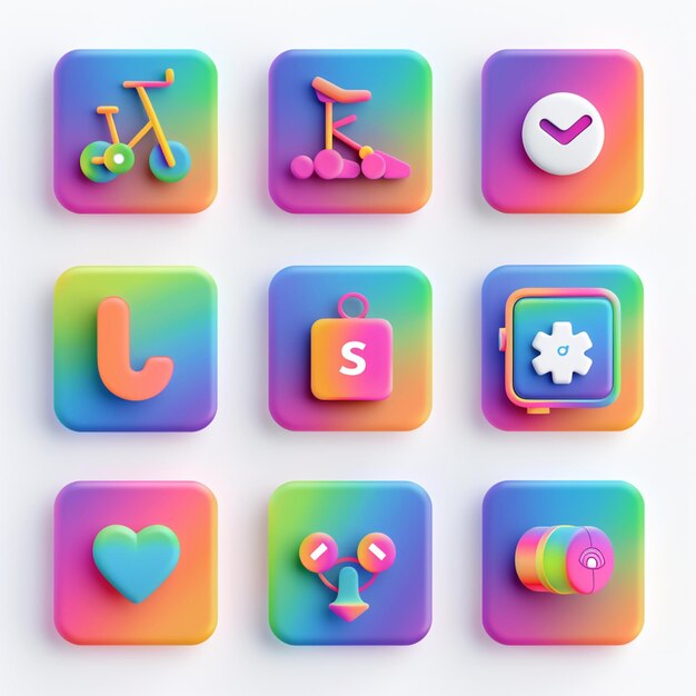 een kleurrijke app met de letter s erop