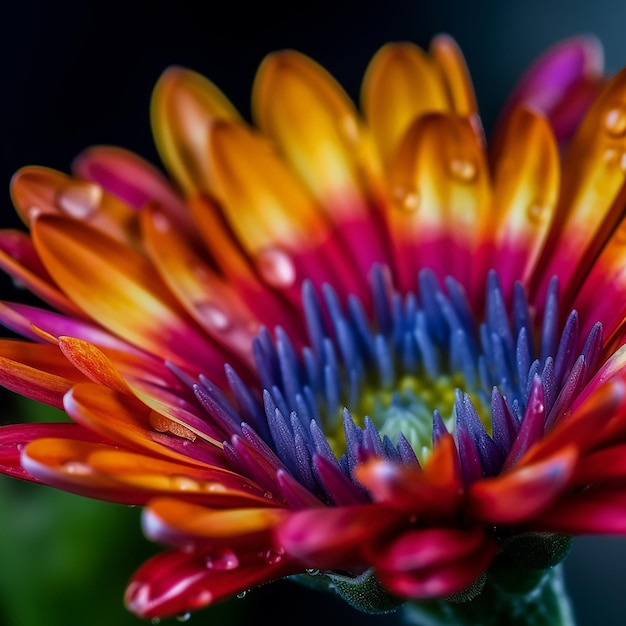 Een kleurrijke bloem met het woord bloem erop