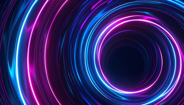 een kleurrijke cirkel met een blauwe en roze rand