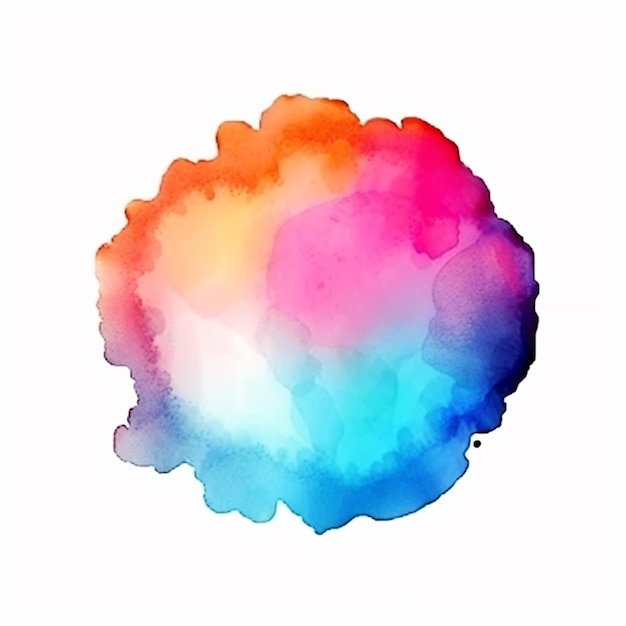 Foto een kleurrijke cirkel met een witte achtergrond
