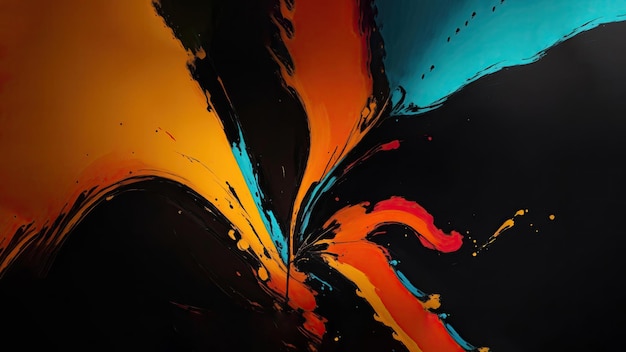 Een kleurrijke en bruine abstracte schilderij achtergrond