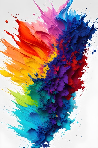 Een kleurrijke explosie van kleuren wordt weergegeven in deze kleurrijke afbeelding.