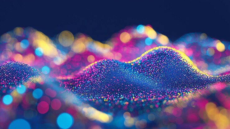 Foto een kleurrijke glitter met glitter en glitter erop