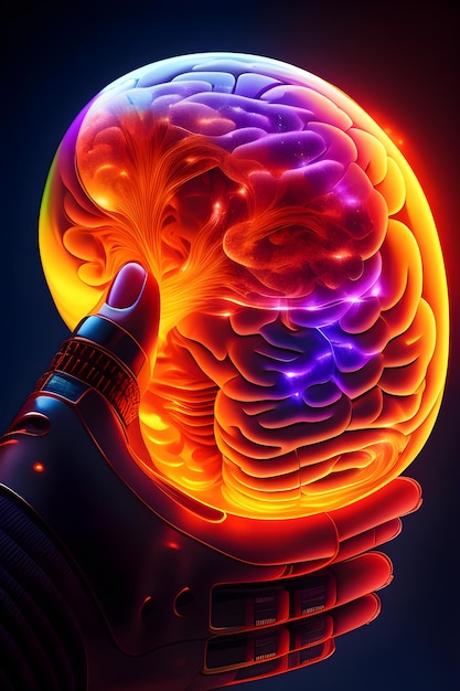 Een kleurrijke illustratie van een menselijk brein