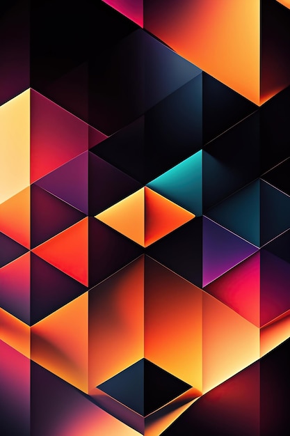 Een kleurrijke muur van vierkanten met een zwarte achtergrond