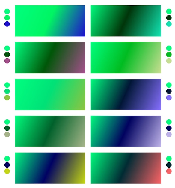 een kleurrijke reeks kleuren met verschillende kleuren