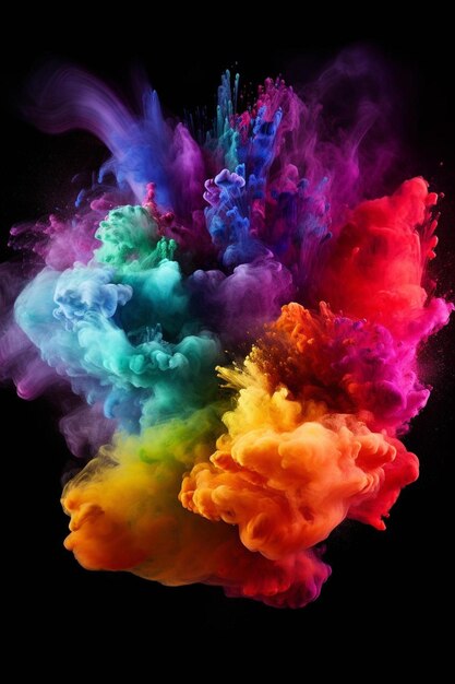 een kleurrijke reeks kleuren van de regenboog