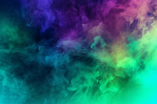 Een kleurrijke reeks rook.