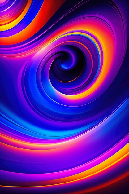 Een kleurrijke spiraal met een werveling van kleuren