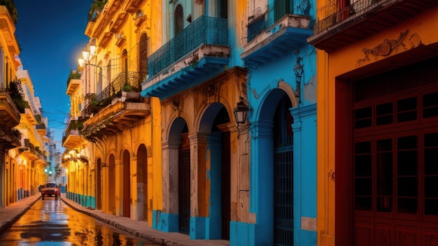 Een kleurrijke straat in Havana, Cuba