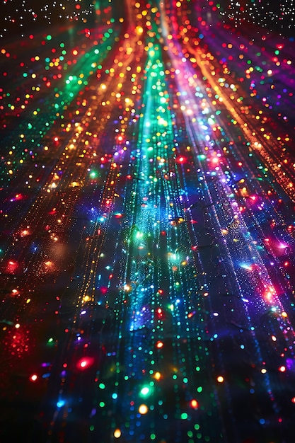 een kleurrijke weergave van lichten en vonken wordt in deze afbeelding getoond