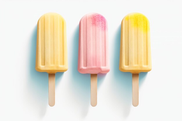 Een koel en romig popsicles dessert om te genieten op een hete dag