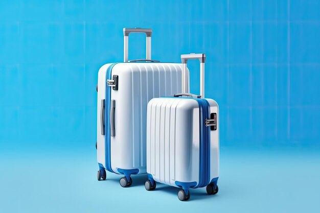 een koffer in de minimalistische stijl geeft geïsoleerde achtergrond weer