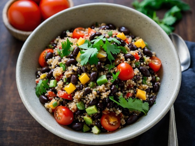 een kom eten met een salade erin
