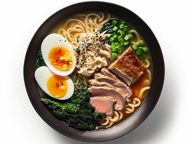 Een kom heerlijke ramen gemaakt met generatieve AI-technologie