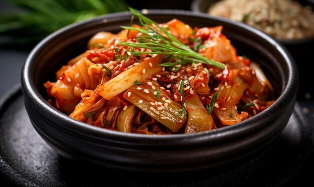 een kom kimchi Koreaans eten