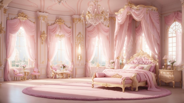 Een koninklijke pracht voor ogen De droomslaapkamer van een prinses