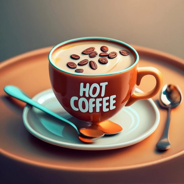 Een kop heerlijke warme koffie gesneden op basis van Generative Ai.
