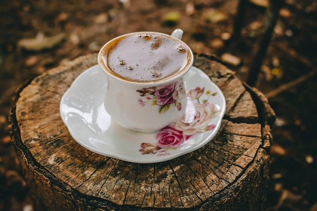 Een kop koffie, een cappuccino.