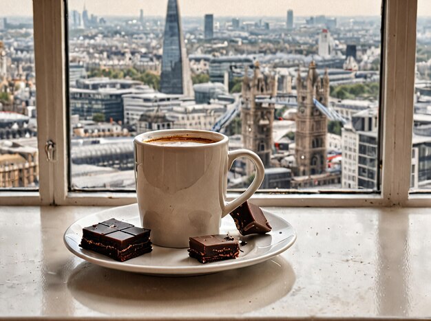 Foto een kop koffie.