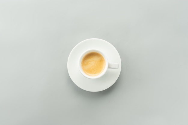 Een kopje espresso - bovenaanzicht