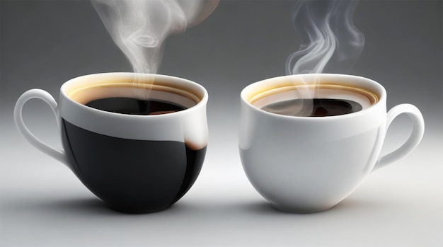 Een kopje koffie en een kopje koffie