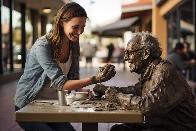 Foto een kopje koffie volgende achtergrondontwerp