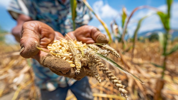 Een krantenkop met de woorden biobrandstoffen versus klimaatengineering het vinden van een evenwicht in droogte getroffen