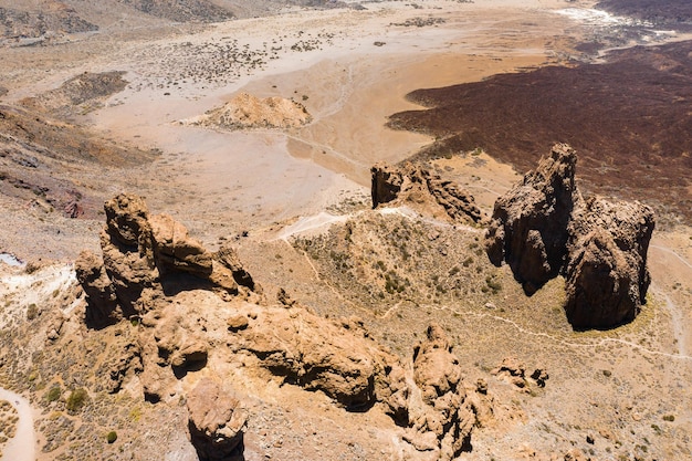 Een krater in het Teide Volcano National ParkEen uitzicht op MarsTenerifeSpanje