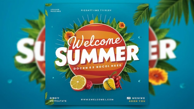 Een label dat zegt welkom zomer op het