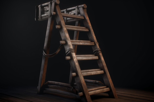 Een ladder die is gemaakt door de kunstenaar