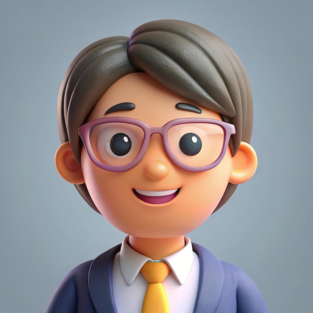 een lego figuur van een man die een bril draagt en een pak met een stropdas