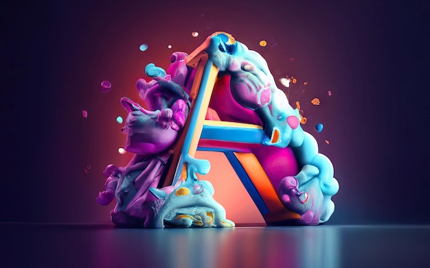 Foto een letter in 3d