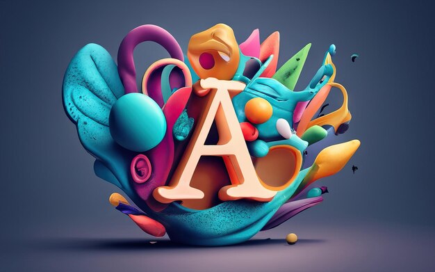 Foto een letter in 3d