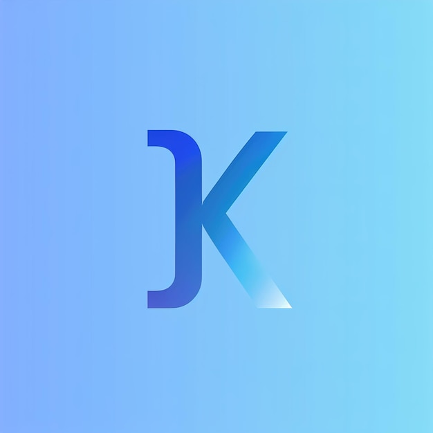 een letter k op een blauwe achtergrond met een blauwe letter k