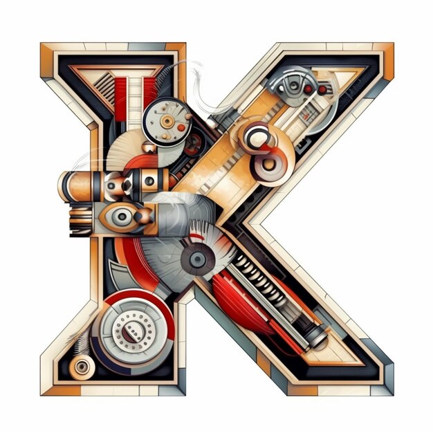 Foto een letter x gemaakt door een werktuigbouwkundig ingenieur