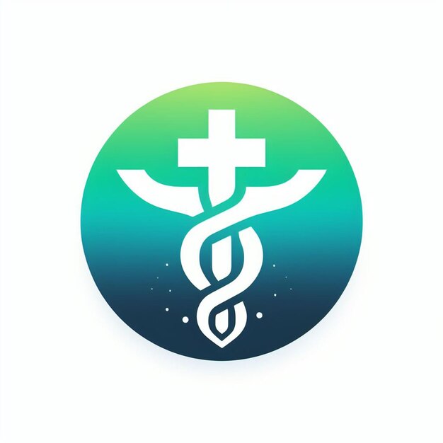 Een levendig Ombre-kleurenpalet dat elegantie en welzijn in het logo-ontwerp van de gezondheidszorg brengt