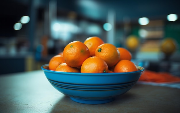 Een levendige fruitschaal voegt kleur toe aan een moderne keuken