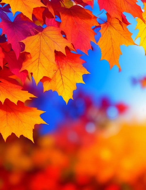 Een levendige herfst kleurrijke achtergrond