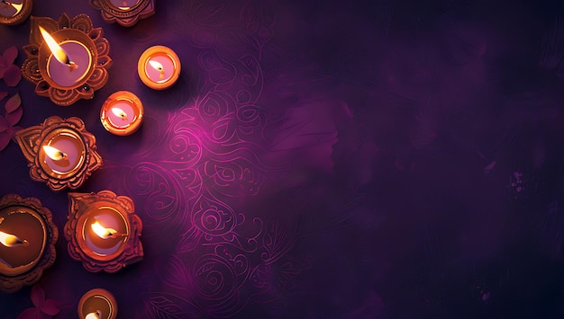 Foto een levendige illustratie van diwali-viering, lichten van traditie