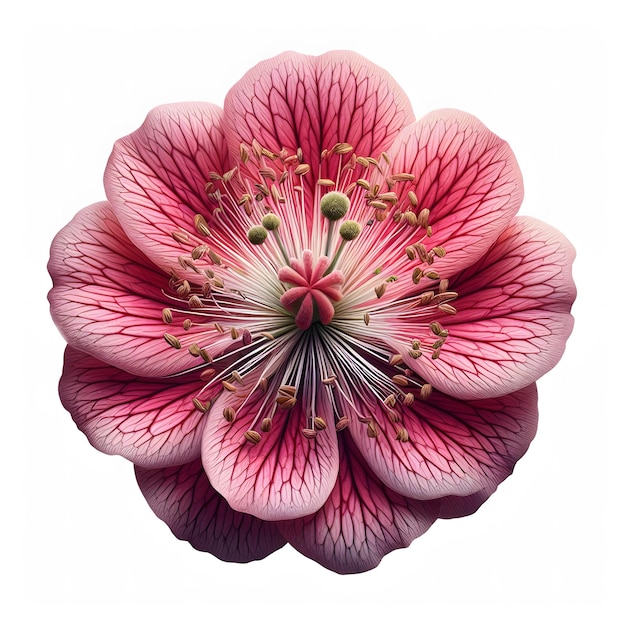Een levendige roze bloem omringd door bloemen Een prachtige bloemencompositie