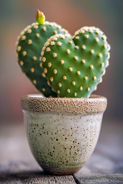 Een lieve bloeiende cactus in een elegante keramische pot is een prachtig geschenk voor 14 februari whic
